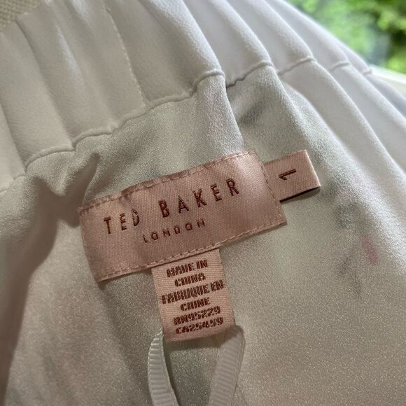 Ted Baker Luner Jamboree Pleated Off Shoulder Hi Low Dress TB 1 US 4 - Picture 12 of 13